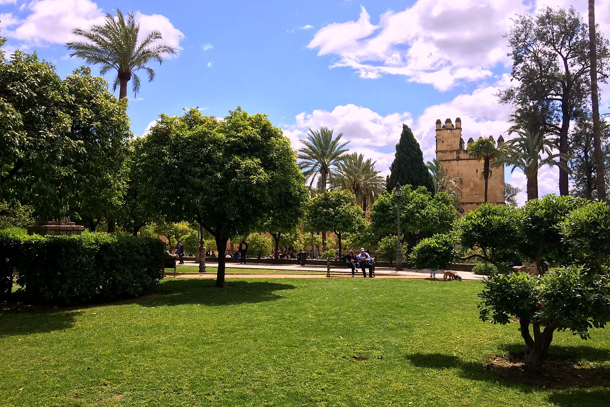 Los jardines del Campo Santo de los Mártires, junto al Alcázar de Córdoba