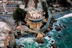 The coast seen from the Balcón de Europa in Nerja